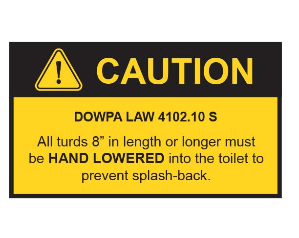 Bathroom Warning Sign Turd Lowering